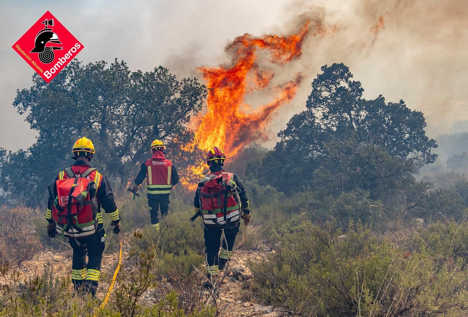 L'incendi d'Ibi i la Font Roja, en una imatge recent