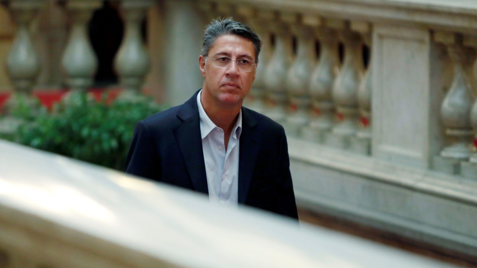 El líder popular Xavier Garcia Albiol, a la seua arribada ahir al parlament català