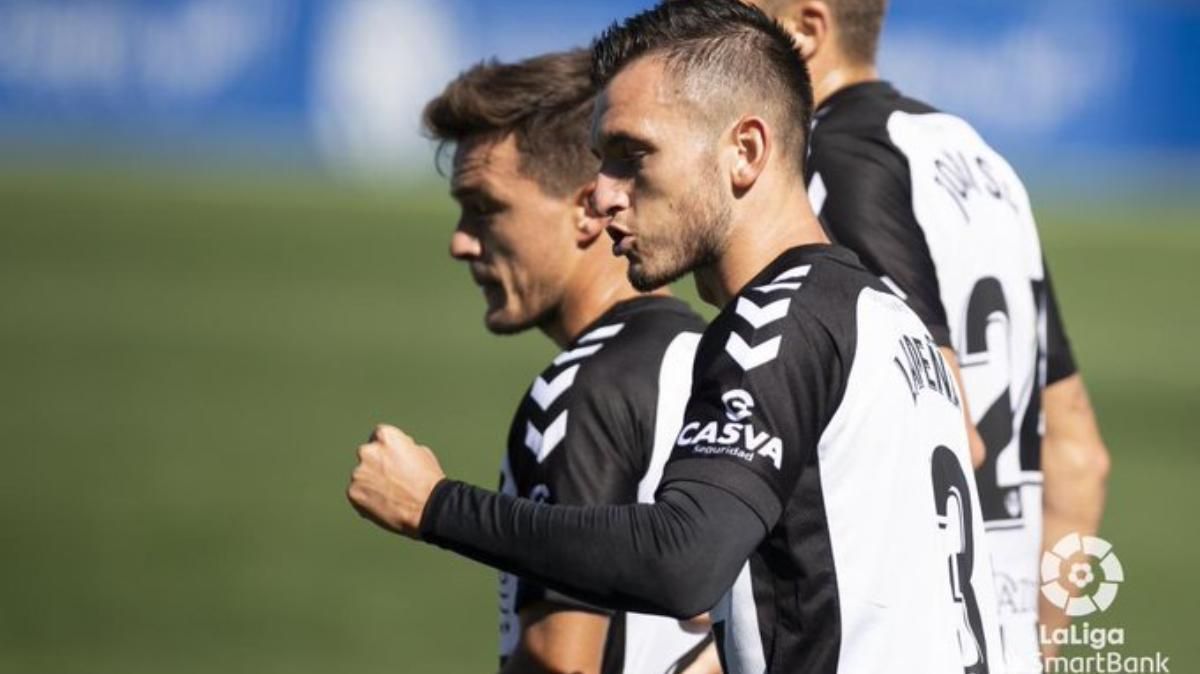Els jugadors del Castelló celebren el gol de Lapeña contra el Fuenlabrada Els jugadors del Castelló celebren el gol de Lapeña contra el Fuenlabrada