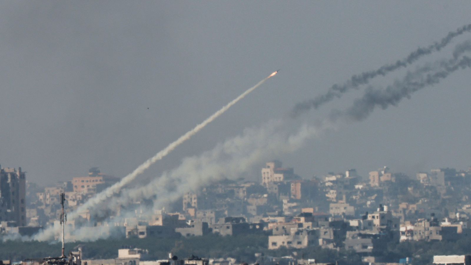 Llançament de cohets des de la Franja de Gaza cap a Israel