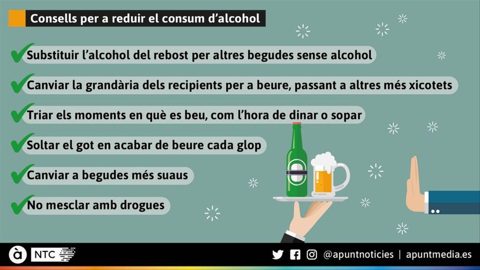 Consells per a reduir el consum d'alcohol