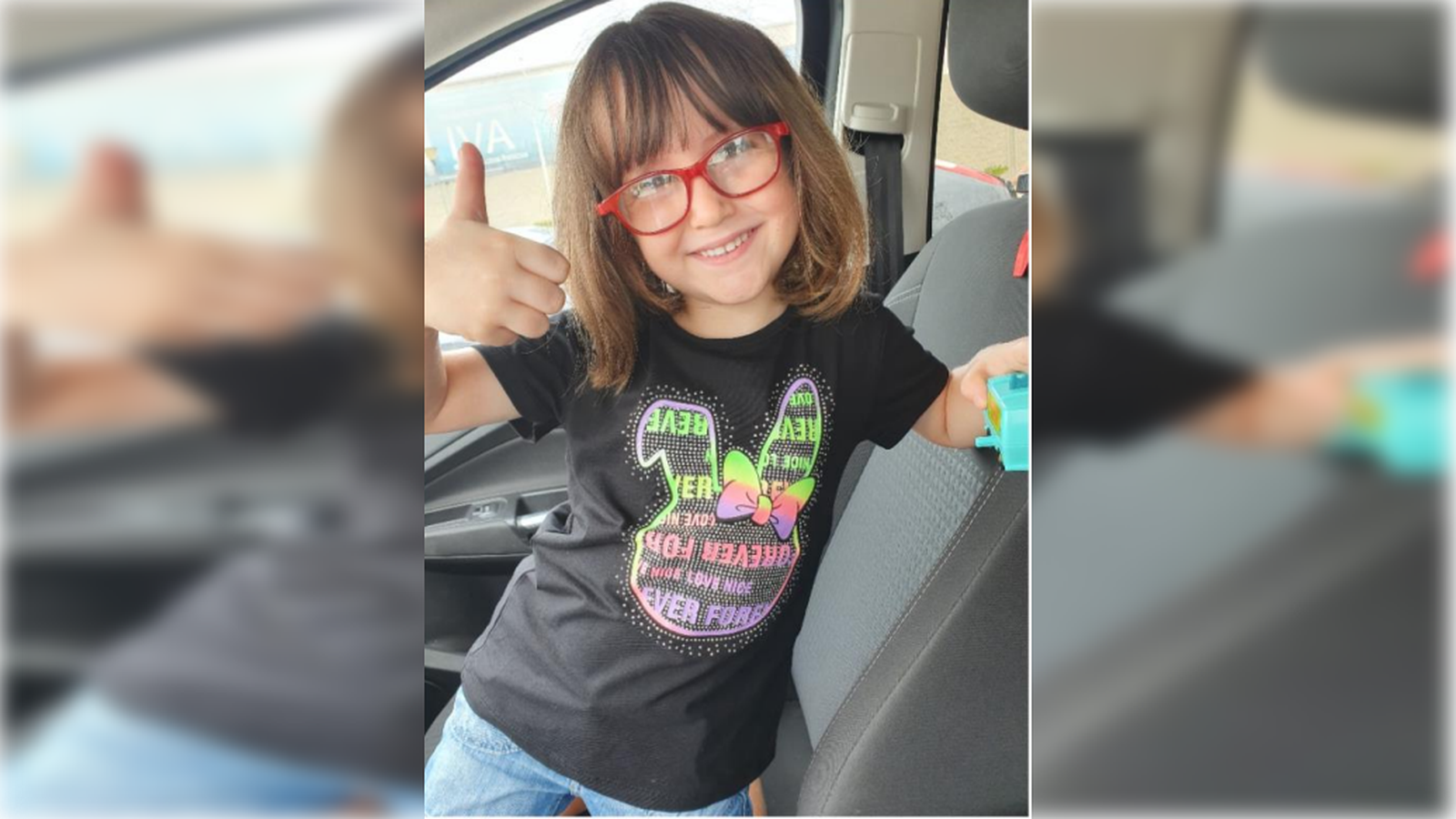 La menuda Vera, en una de les imatges difoses per la família aquest dimecres