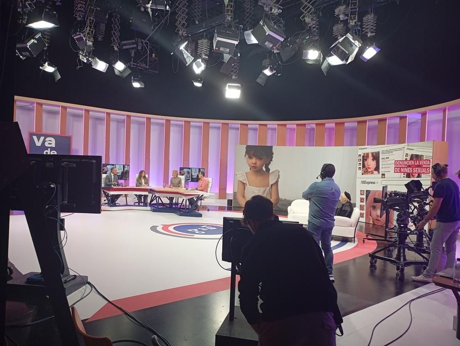 El plató número 3 de Burjassot en el moment d'emissió