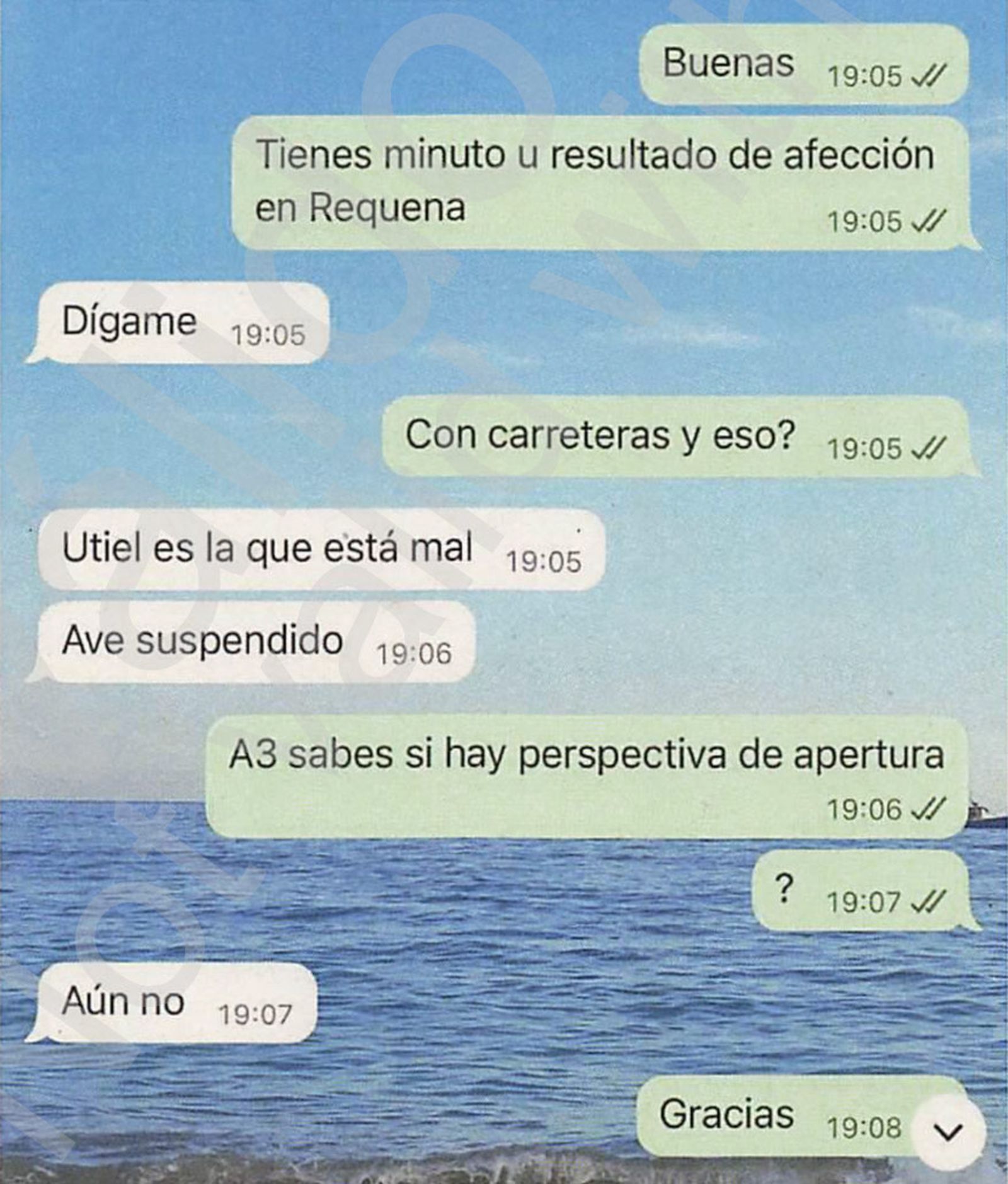 Captures de pantalla de la conversa entre Cayetano i Argüeso