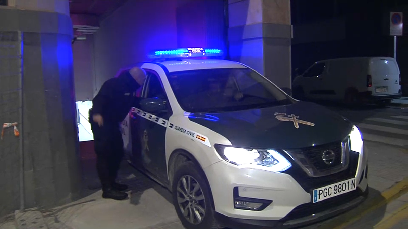 Moment en què el detingut abandona els jutjats de Vinaròs