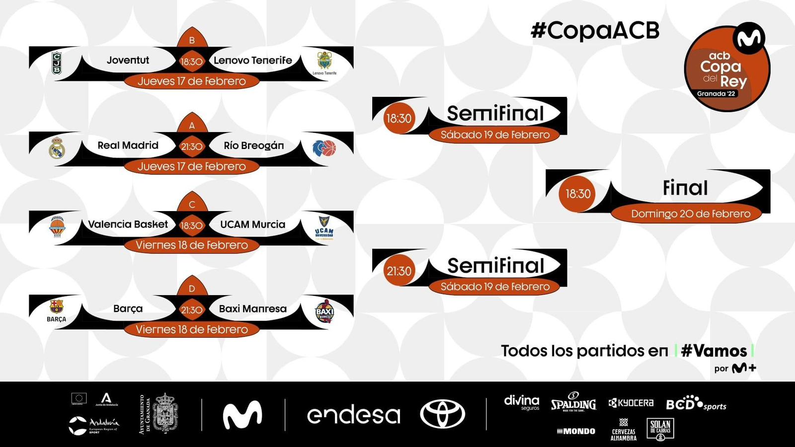 Emparellaments Copa del Rei de bàsquet