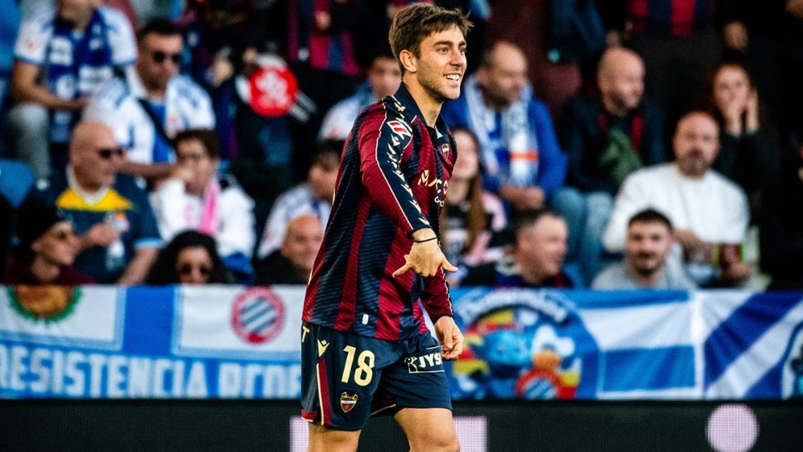 Iker Losada va marcar el gol de l'empat en l'enfrontament contra l'Espanyol de la primera volta