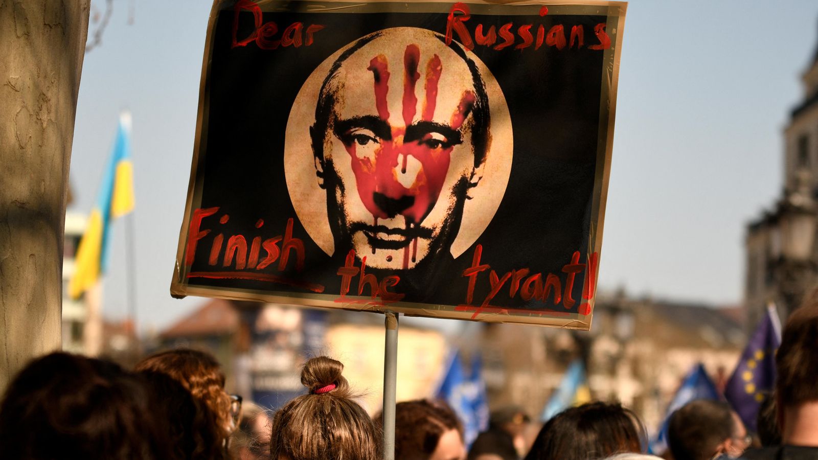 Cartell de protesta contra Putin a Alemanya