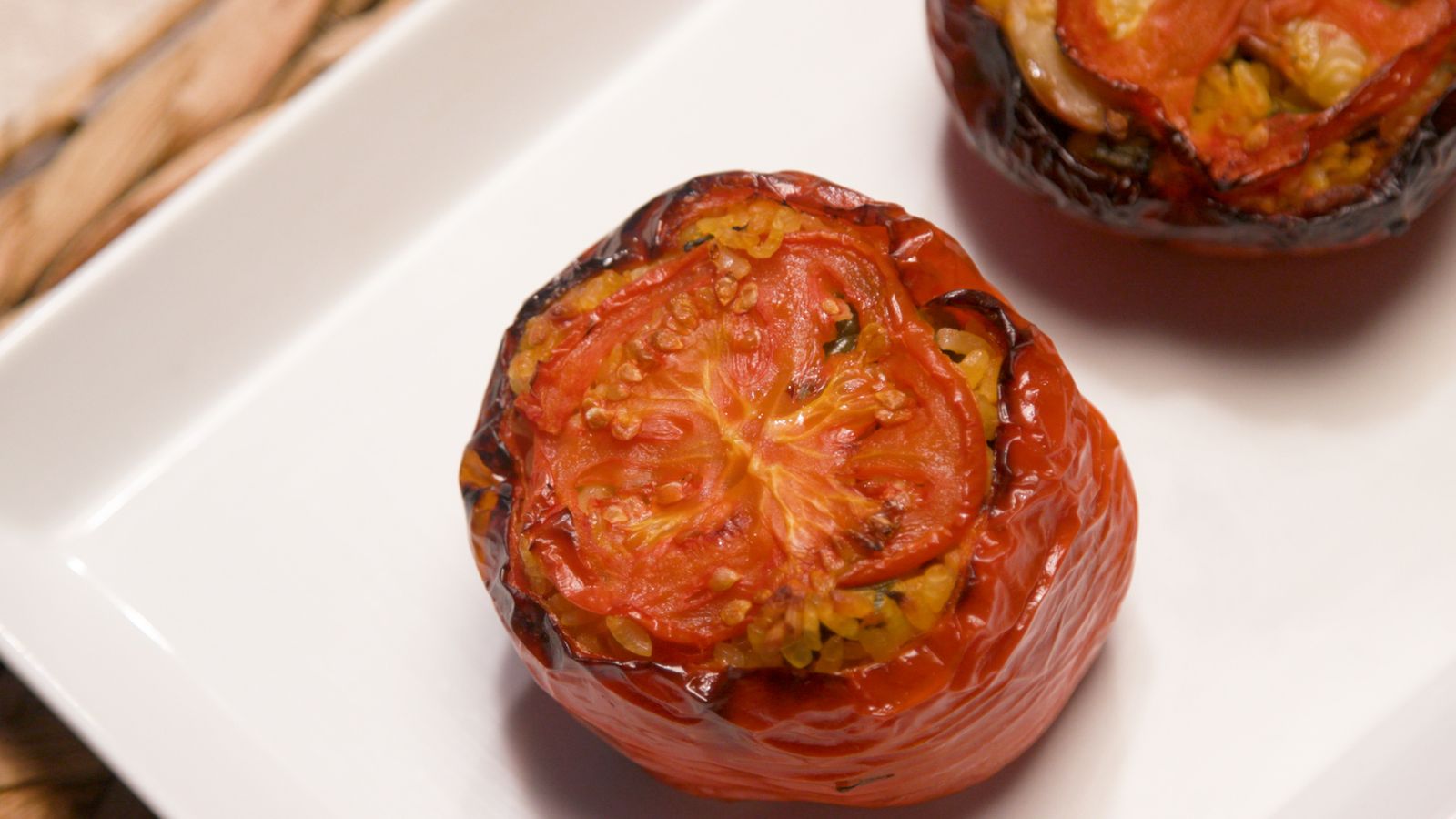 Pebreres farcides a la manera d'Oliva