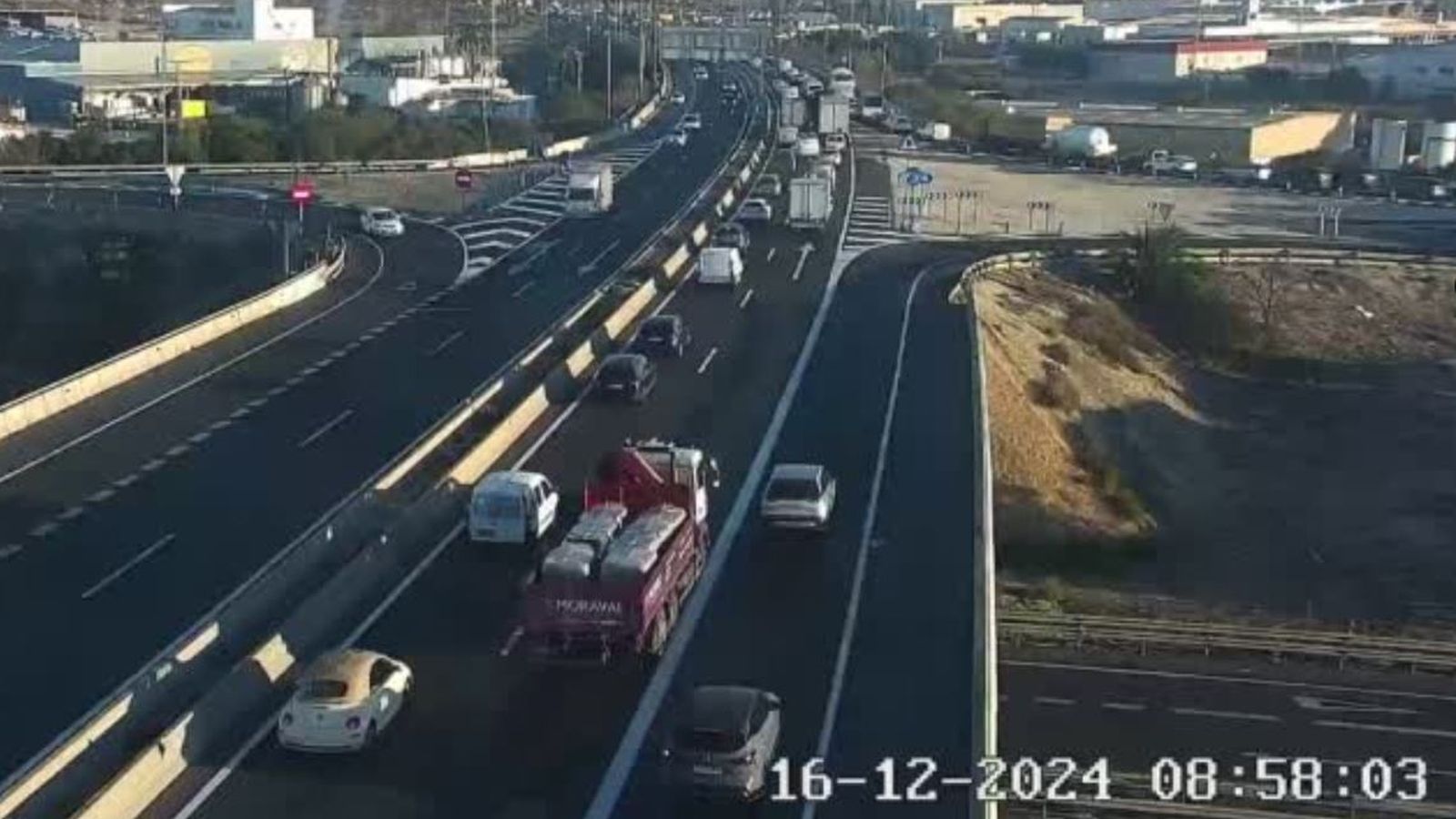 Punt on s'ha registrat l'accident, a l'A-70