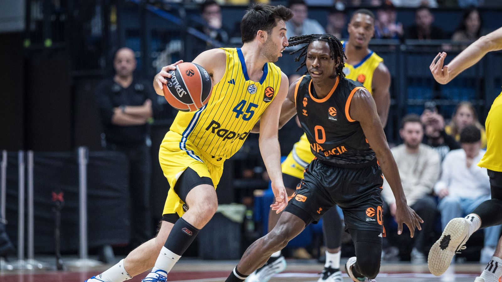 Imatge del partit entre el Maccabi Tel-Aviv i el València Basket