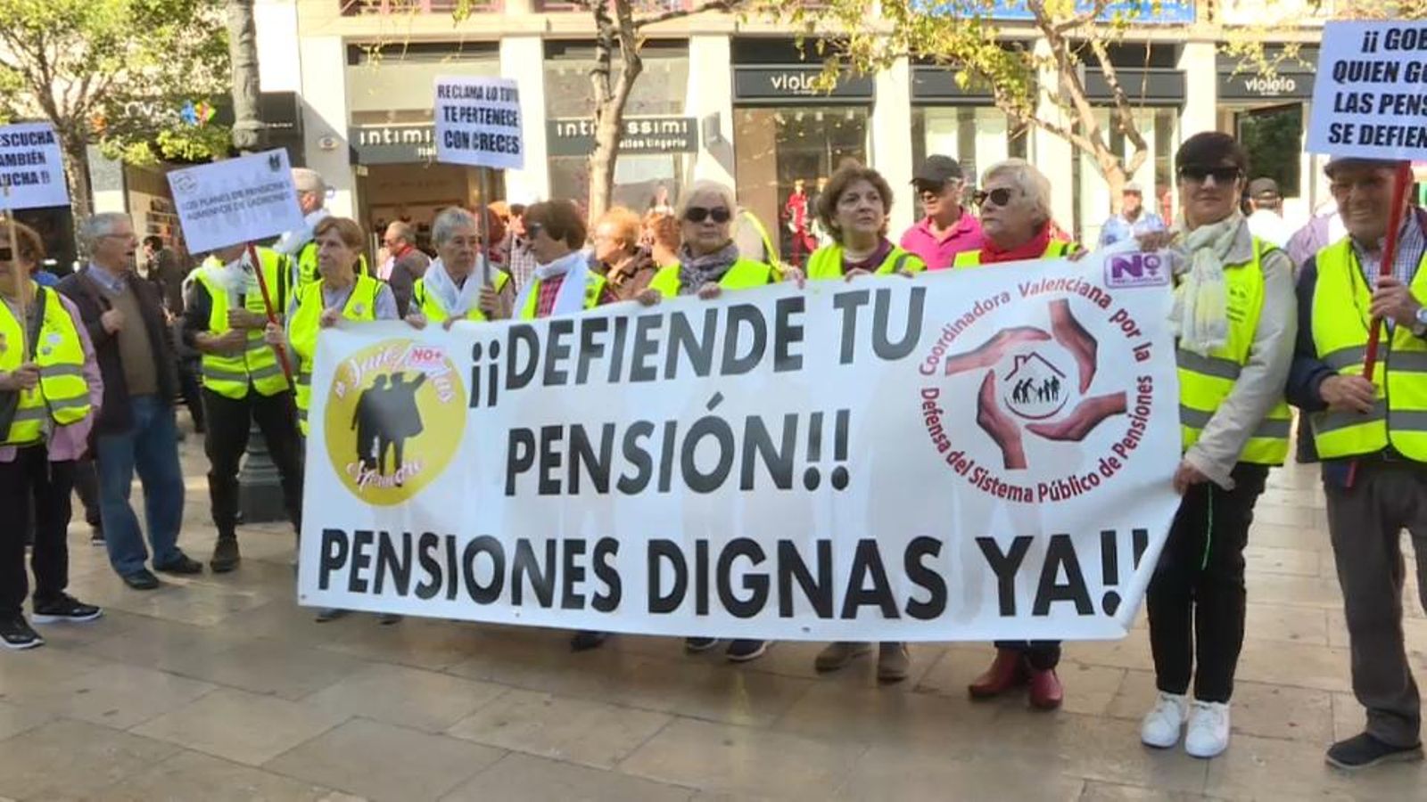 Mobilització dels pensionistes valencians