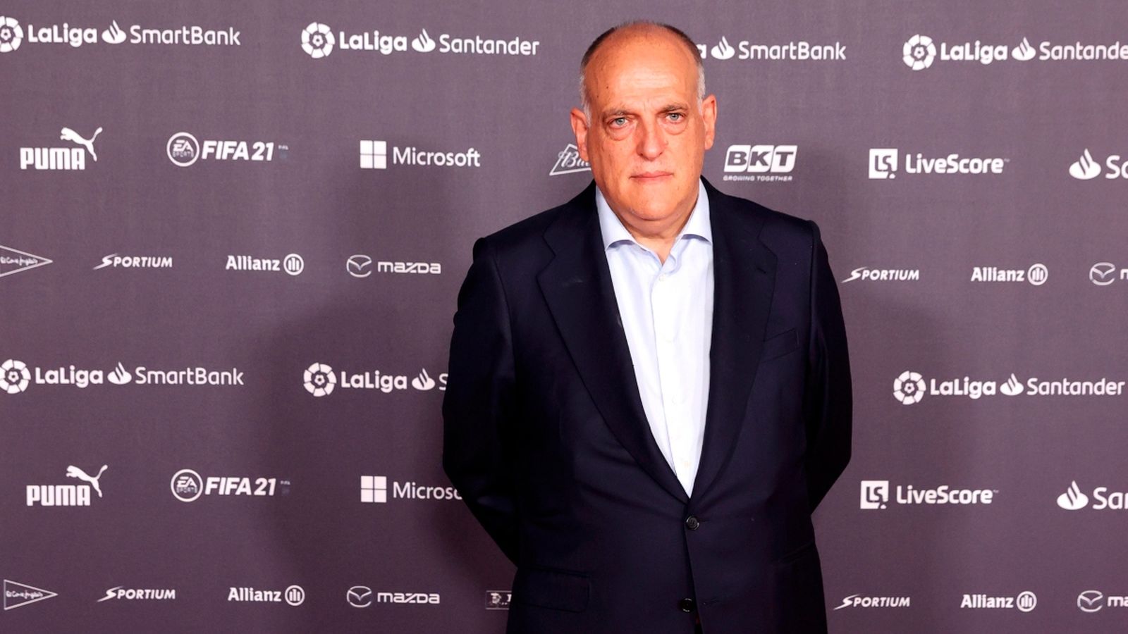 El president de LaLiga, Javier Tebas, durant la gala de campions de la competició