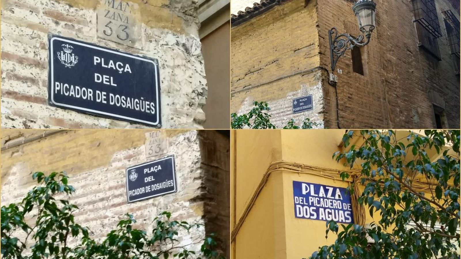 La plaça del picador de Dosaigües de València