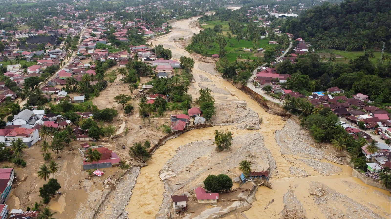 Àrea de Sumatra afectada per les inundacions
