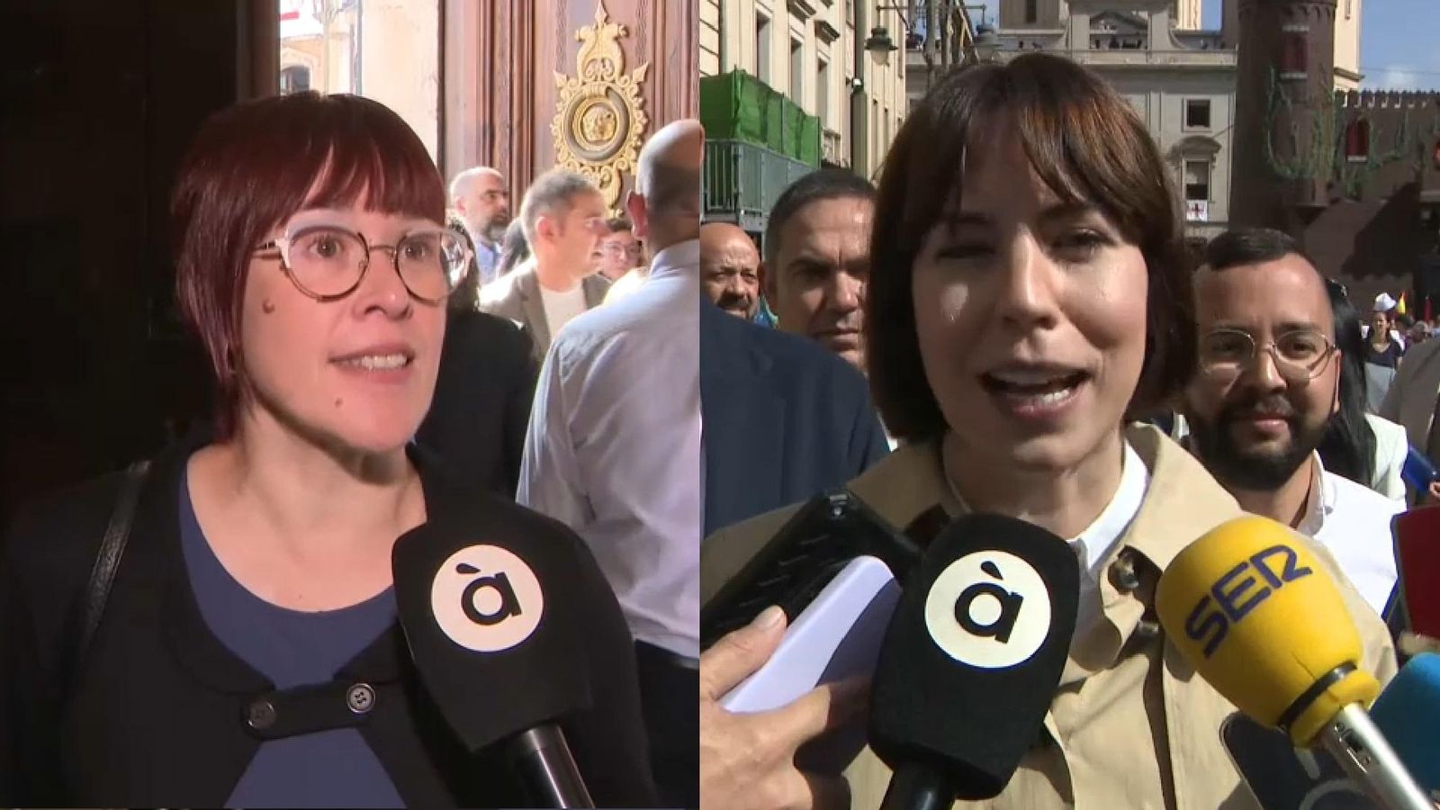 Àgueda Micí i Diana Morant en les festes de Moros i Cristians d'Alcoi