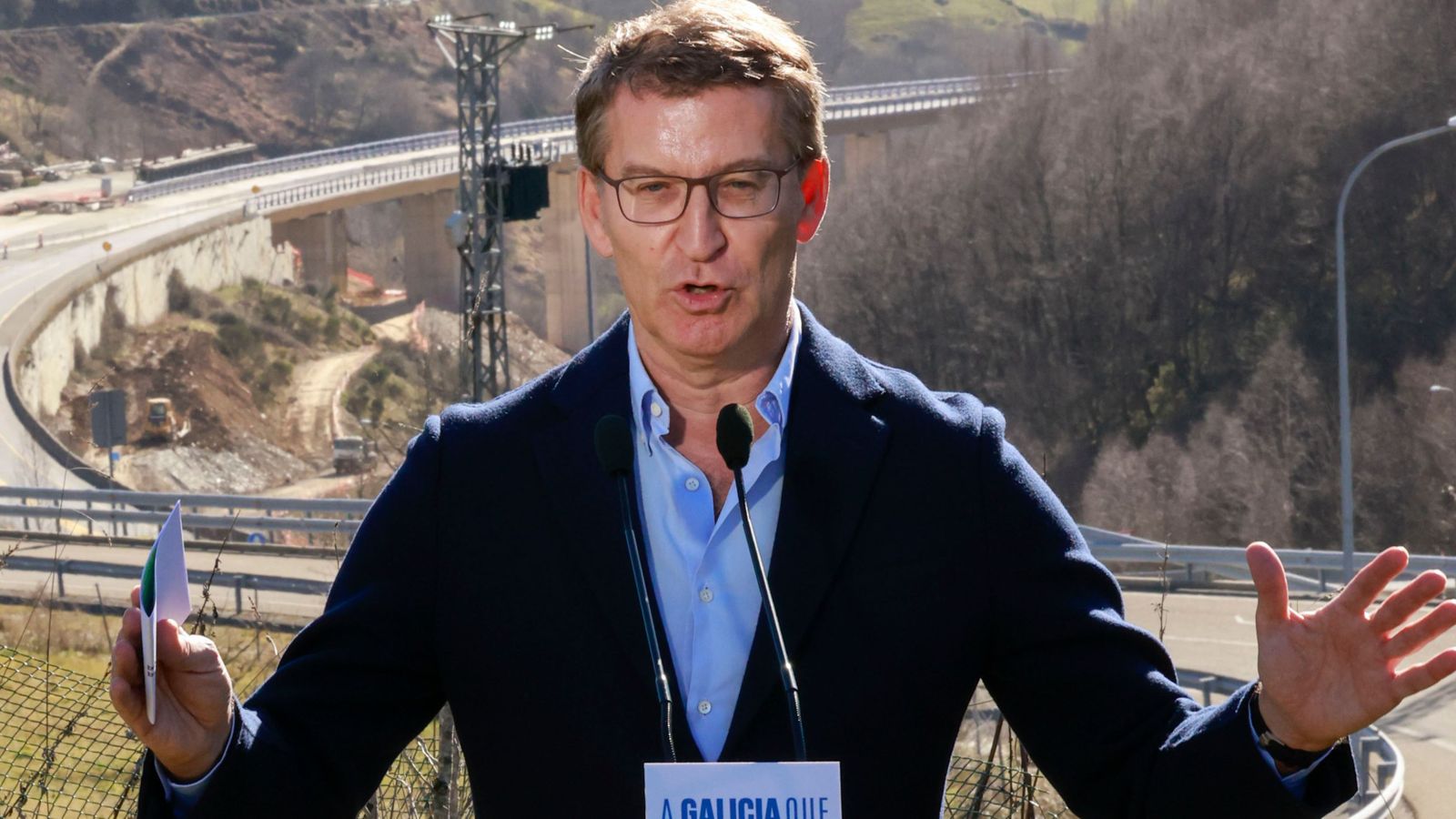 El president del Partit Popular, Alberto Núñez Feijóo, aquest divendres a Galícia