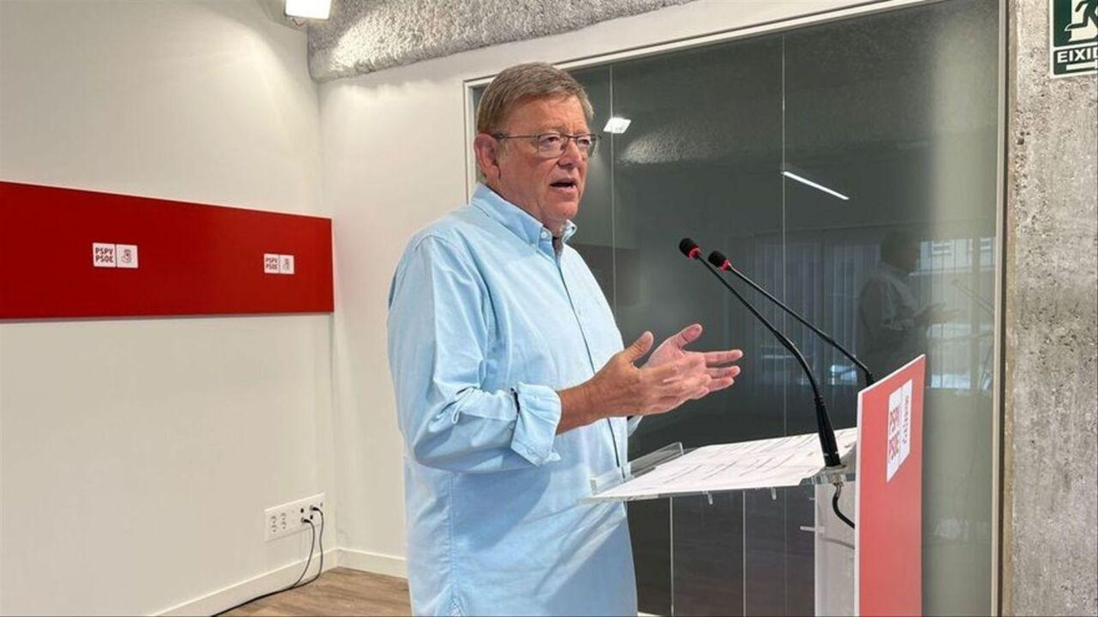 Ximo Puig durant la seua compareixença