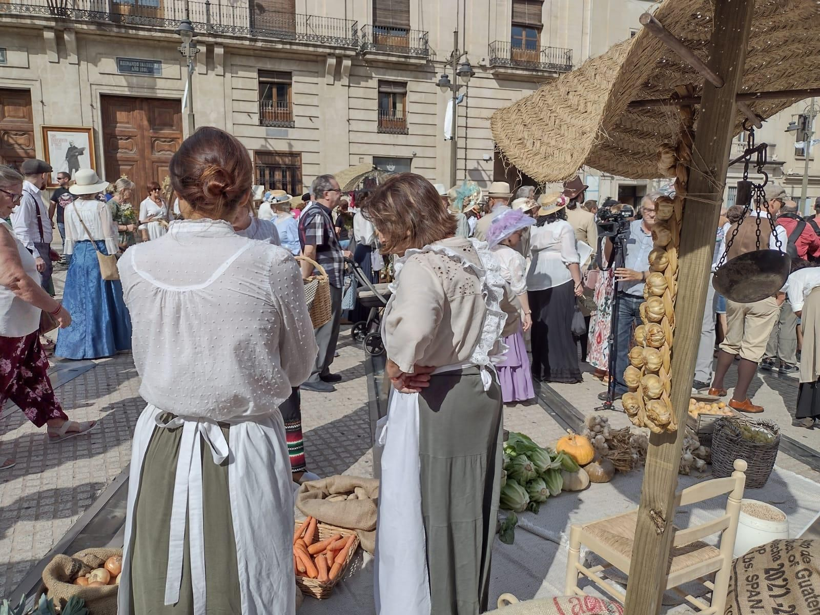Recreació d'un mercat de l'època