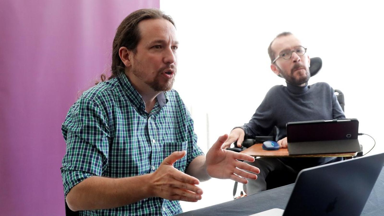 Pablo Iglesias i Pablo Echenique, aquest dissabte en el consell ciutadà estatal