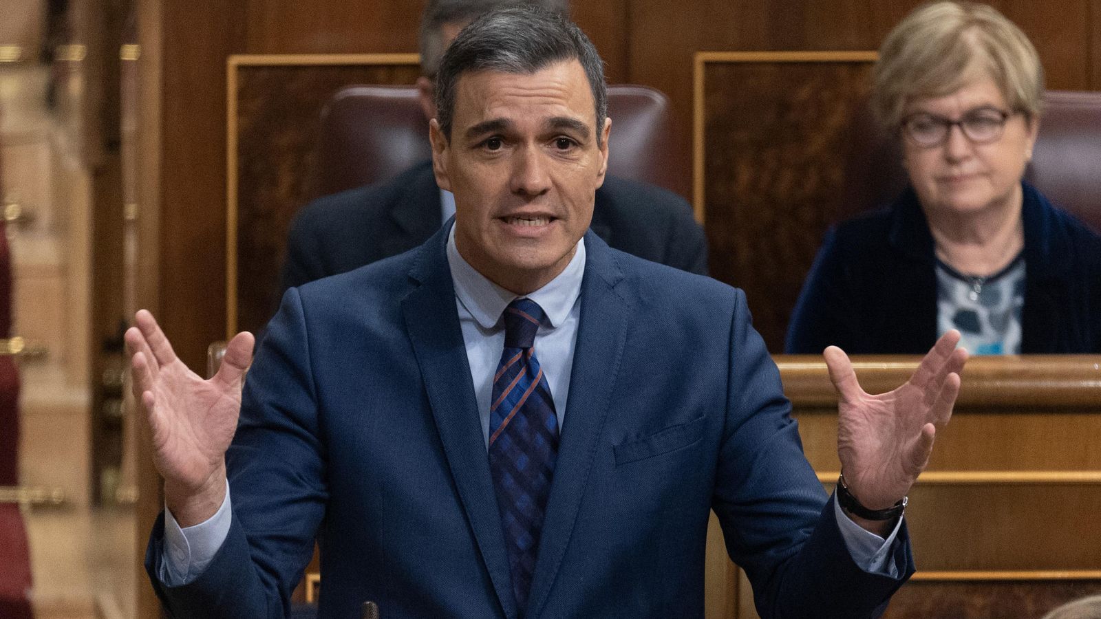 Sánchez intervé en el Congrés dels Diputats