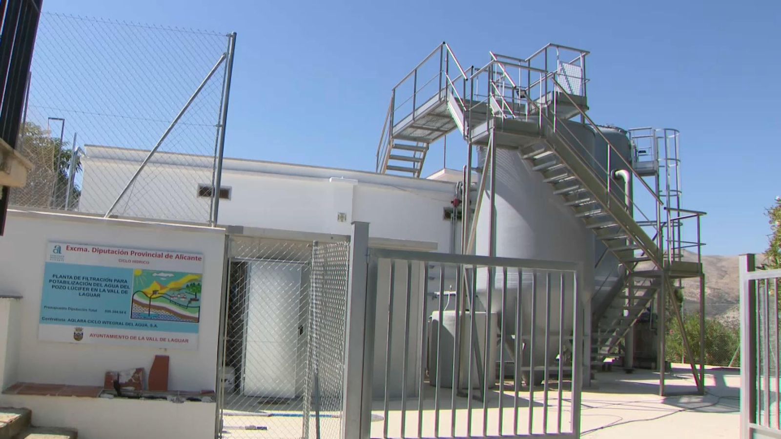 La planta de filtració de la Vall de Laguar, instal·lada per la Diputació d'Alacant