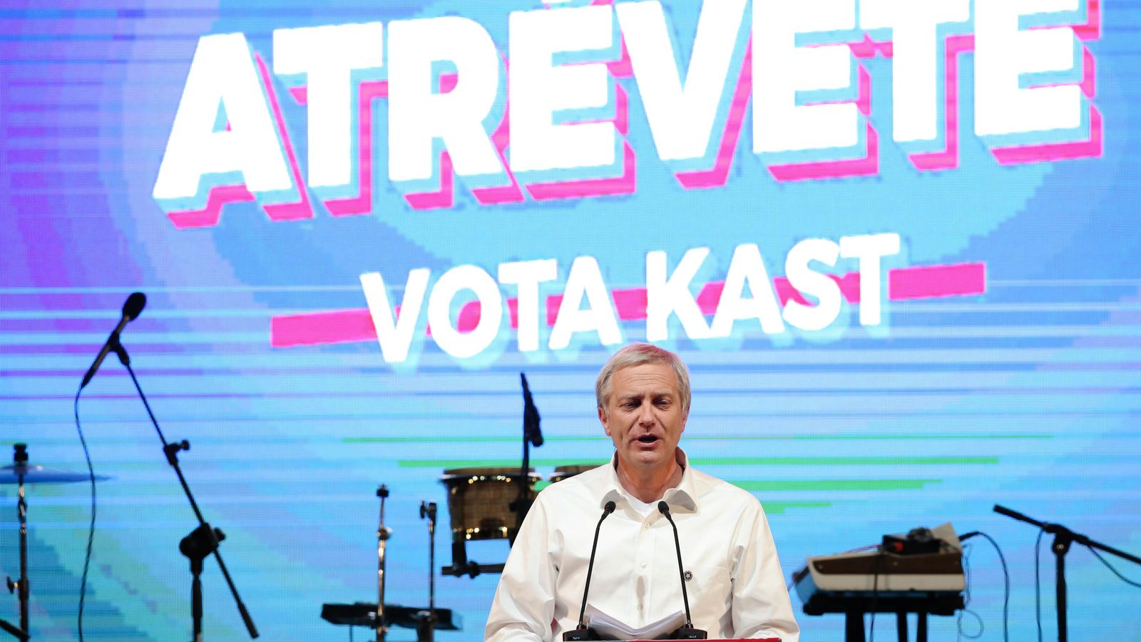 El líder ultradretà Jose Antonio Kast en el tancament de la campanya presidencial