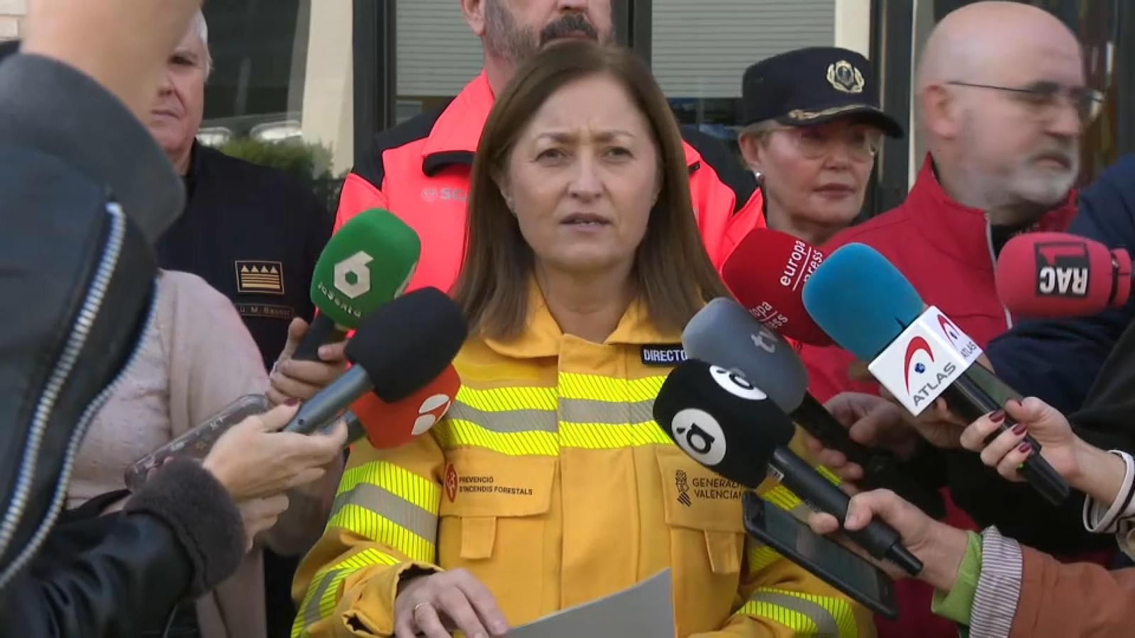 La directora general d'Incendis Rosa Tourís, intervé al Cecopi
