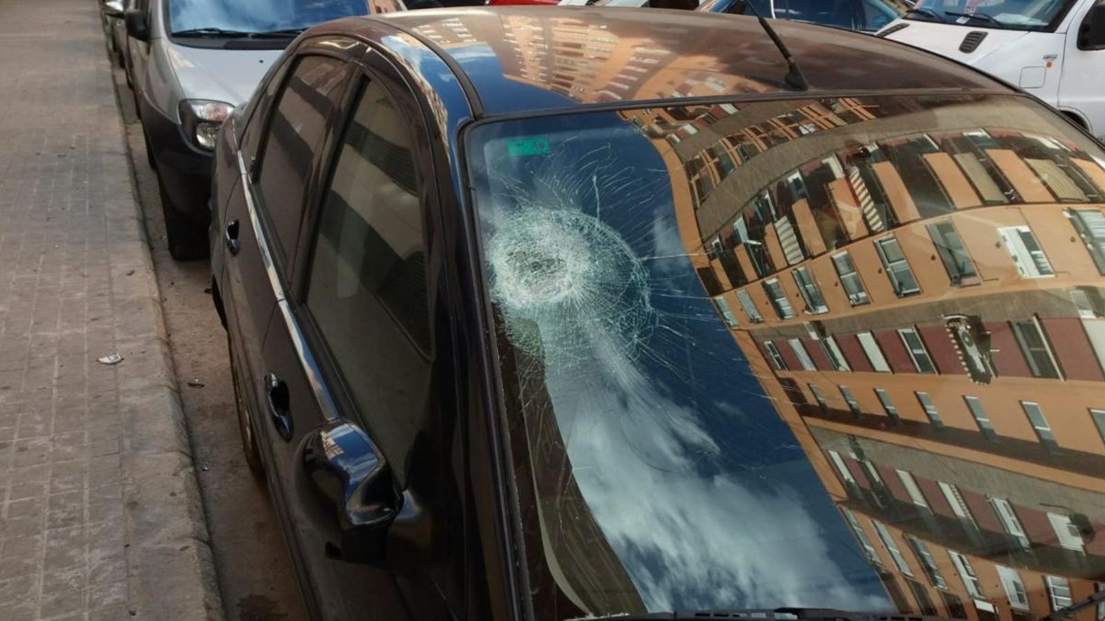 Desperfectes ocasionats per aficionats ultres del Getafe als voltants del Ciutat de València