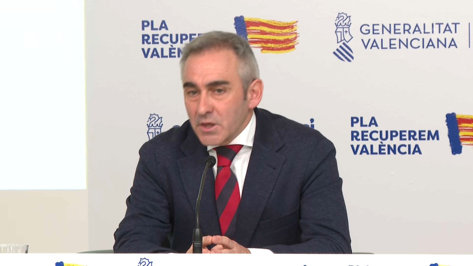 Barrachina, este divendres en la roda de premsa posterior al ple del Consell