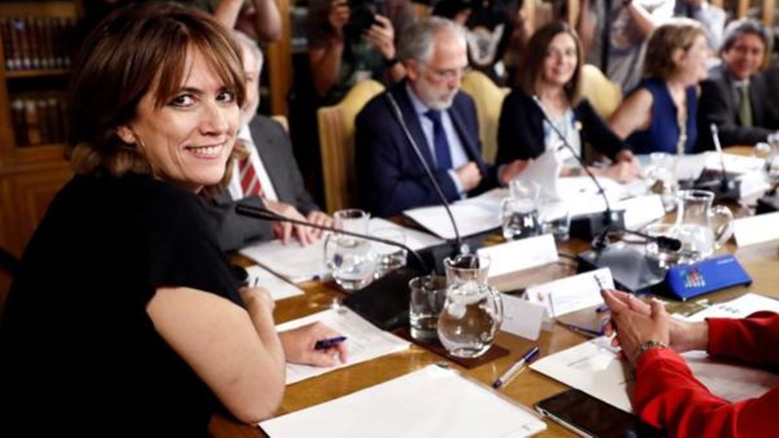 La ministra de Justícia, Dolores Delgado, durant la Conferència Sectorial de Justícia del 3 d'Octubre de 2018
