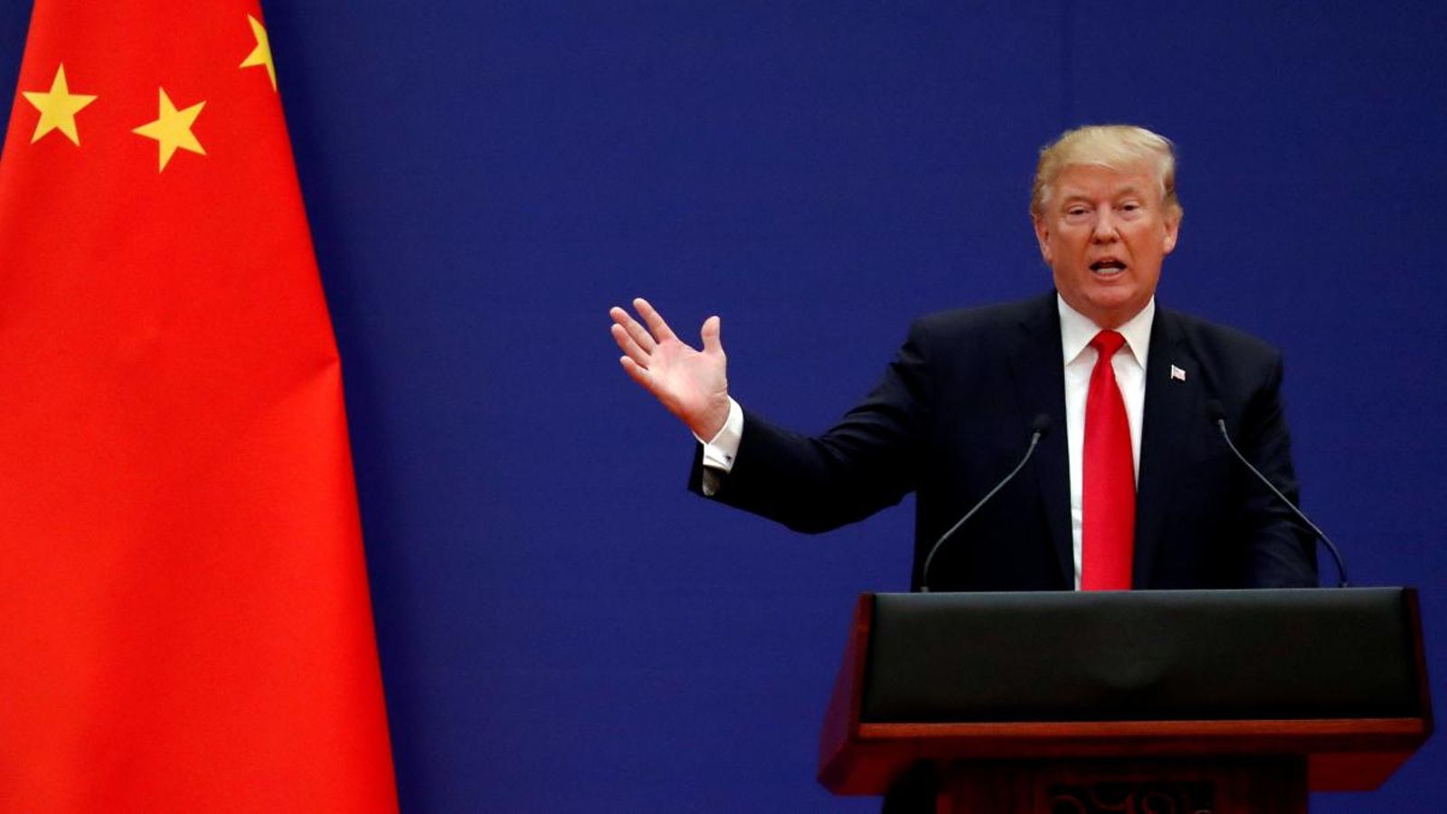 Donald Trump durant una visita a la Xina en novembre de 2017