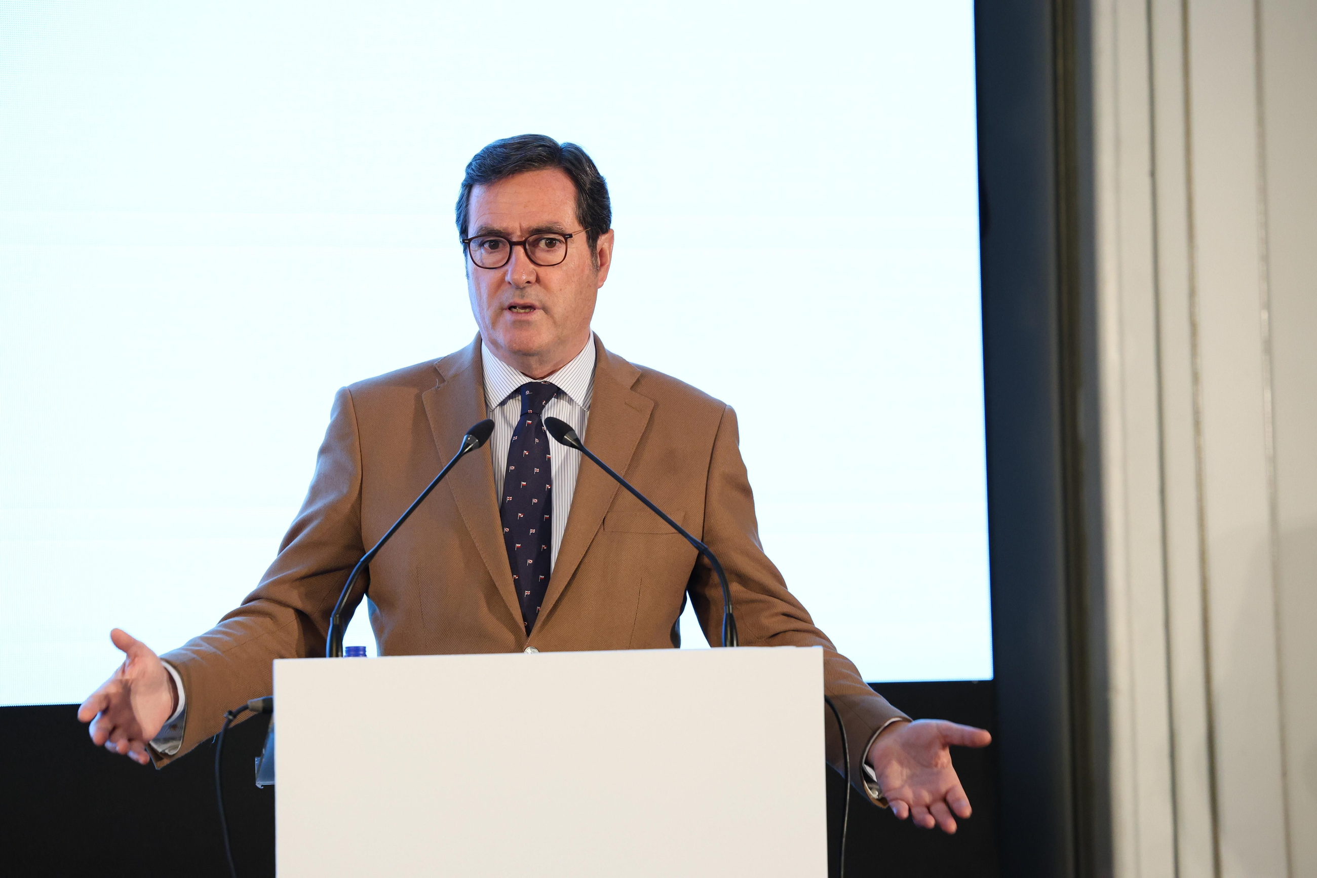 El president de la CEOE Antonio Garamendi, en un acte a primers de desembre