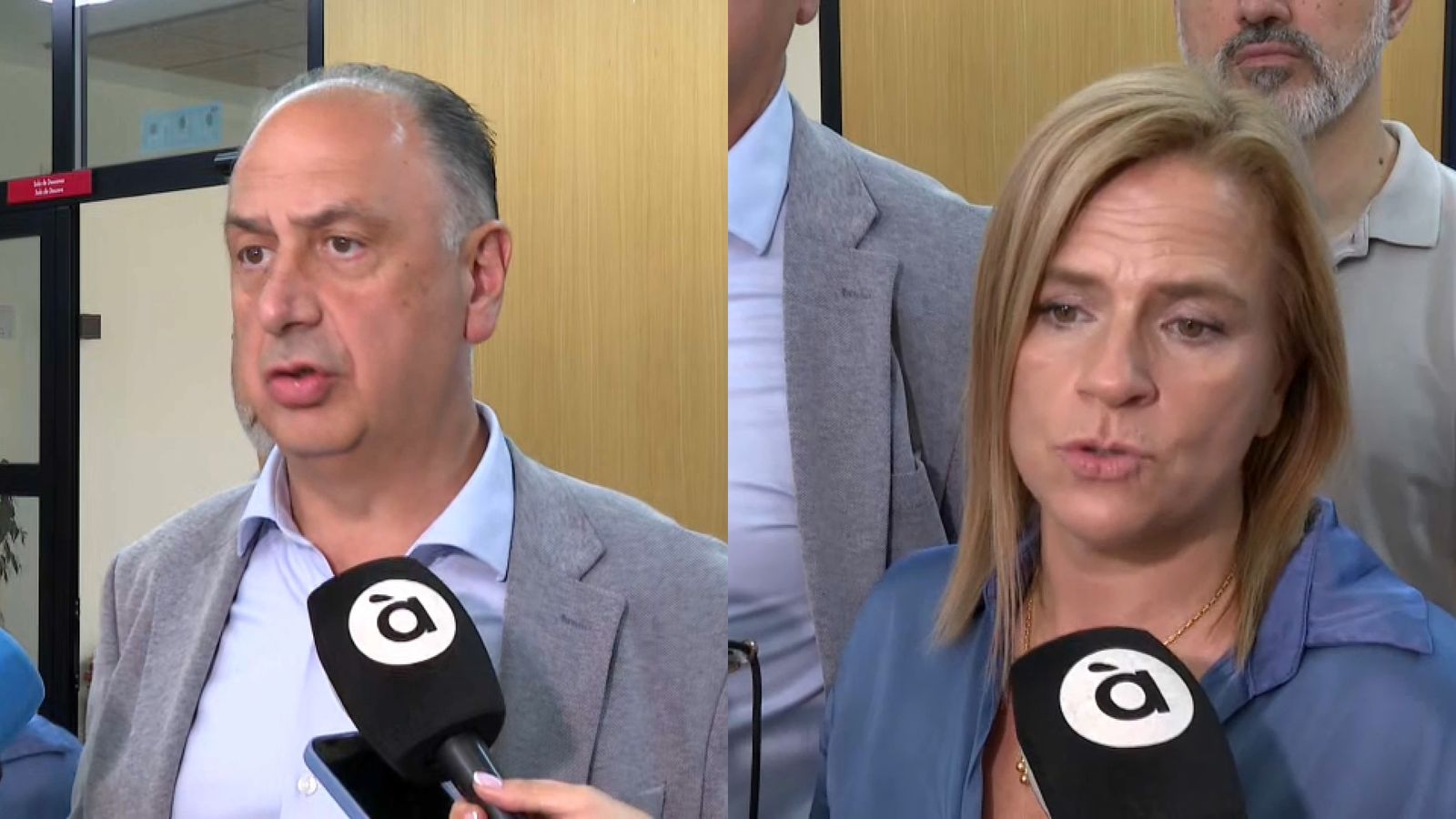 El conseller Valderrama i la delegada Bernabé, este dijous al Cecopi
