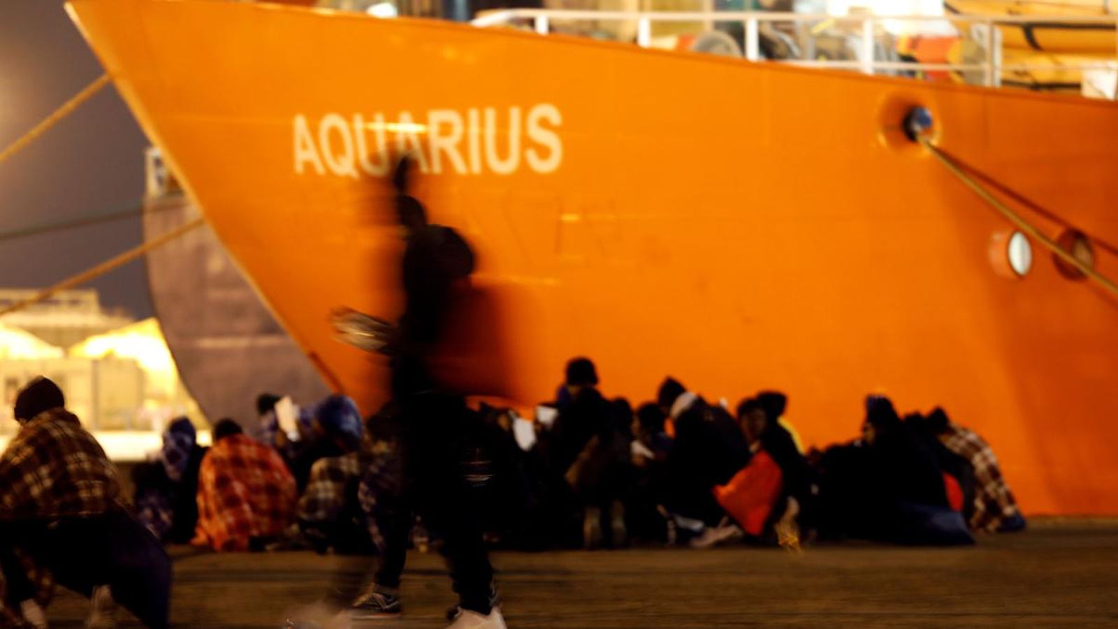 El vaixell Aquarius de l'ONG SOS Mediterranée a Sicília el gener passat El vaixell Aquarius de l'ONG SOS Mediterranée a Sicília el gener passat