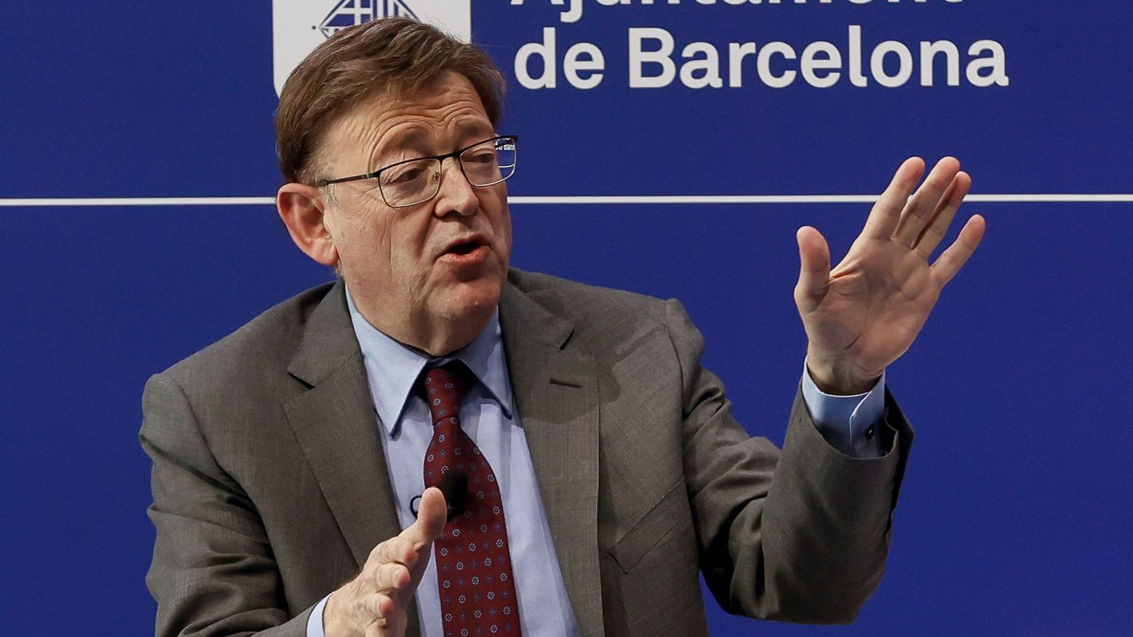 El president de la Generalitat durant la intervenció, aquest dijous, en el Cercle d'Economia