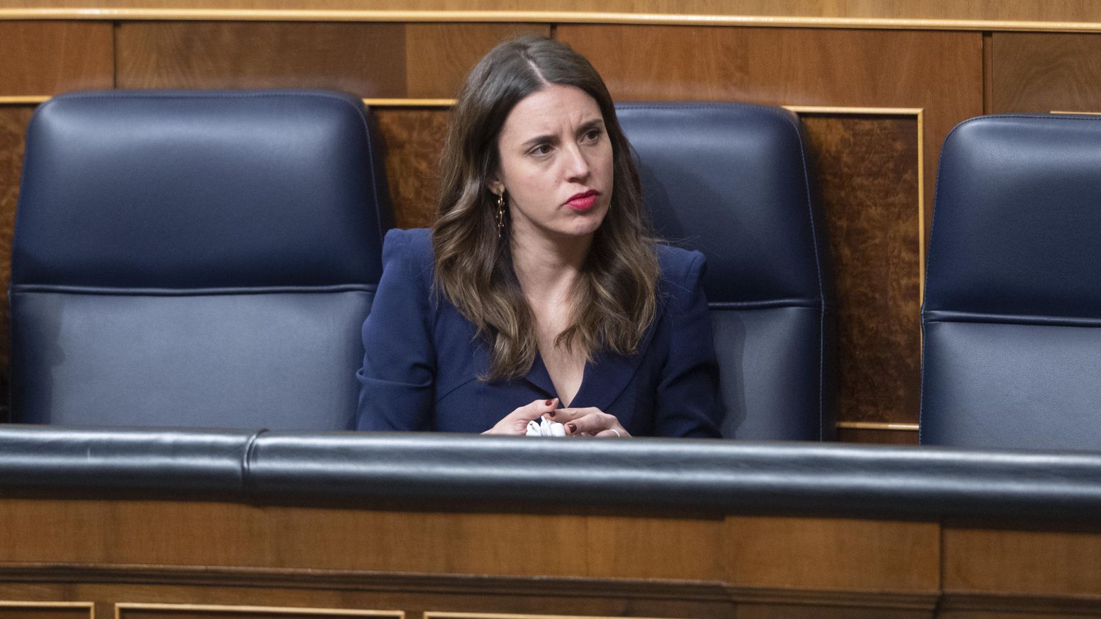 Imatge d'arxiu de la ministra d'Igualtat, Irene Montero, durant un ple del Congrés