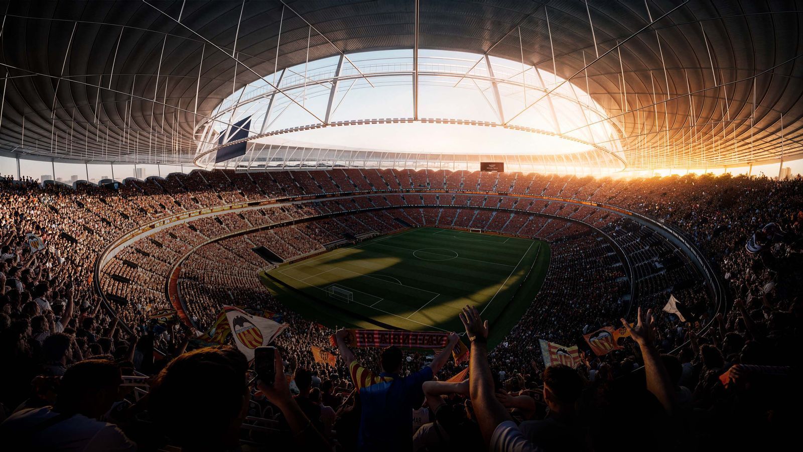 Imatge del futur nou estadi de Mestalla