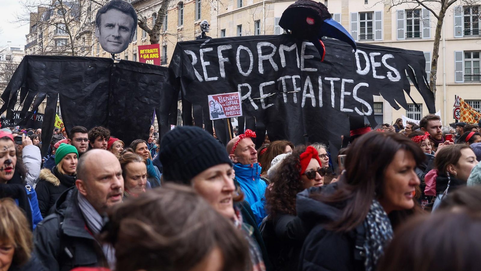 Manifestació contra la reforma de les pensions a Paris