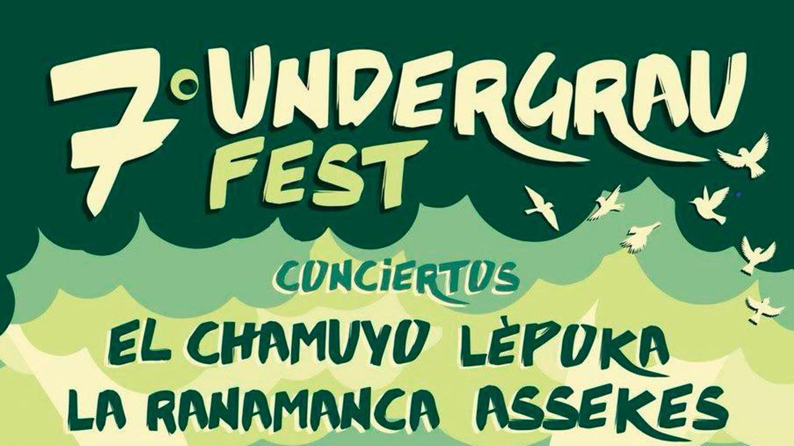 Cartell anunciador del Festival Undergrau, que té lloc aquesta vesprada al Pinar del Grau de Castelló.
