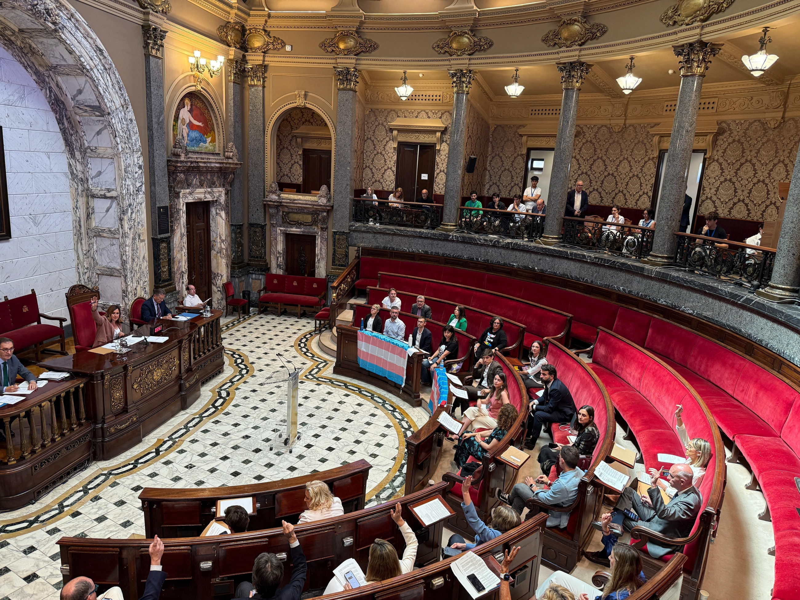 El ple de l'Ajuntament de València durant una de les votacions