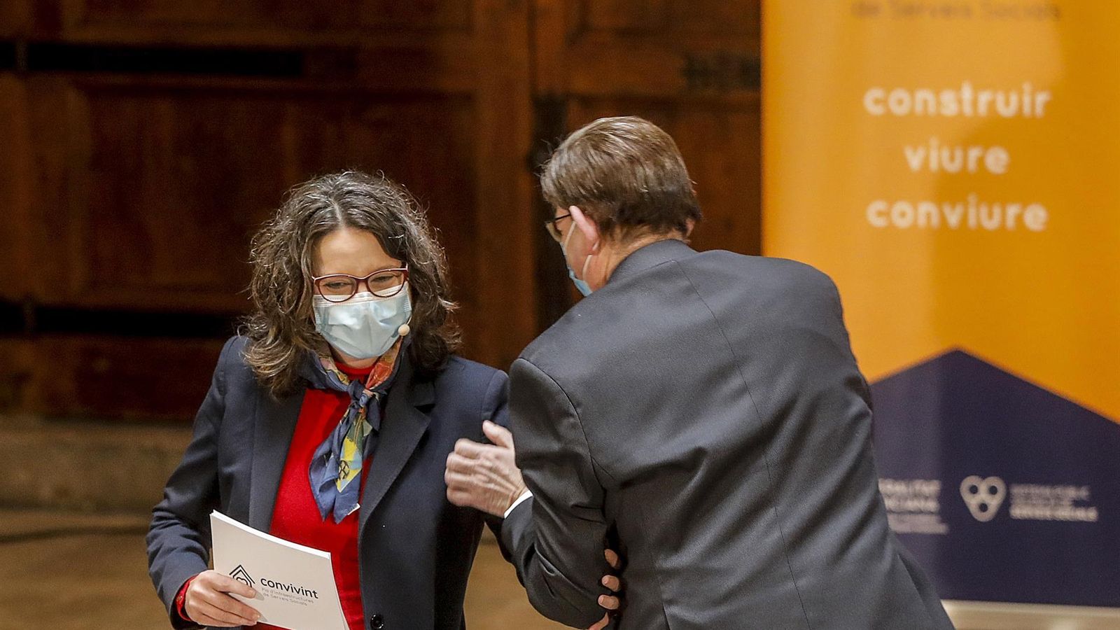 Oltra i Puig, aquest dijous durant la presentació del Pla Convivint