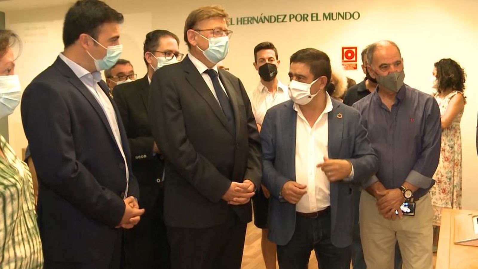 Imatge de la visita de Ximo Puig al Museu Zabaleta-Miguel Hernández de Quesada