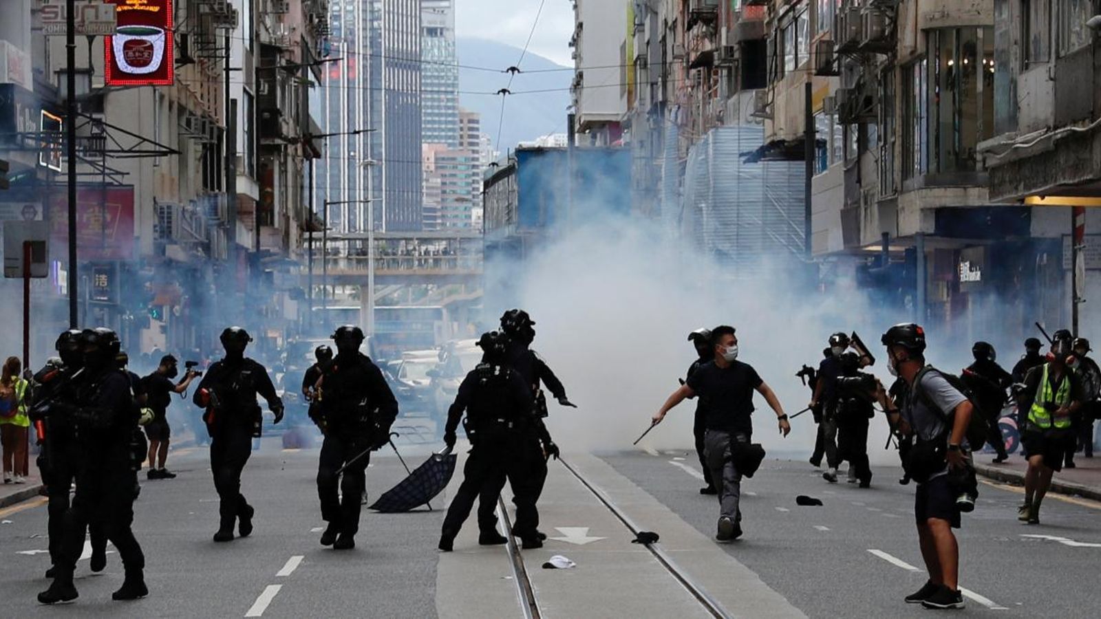 Disturbis durant la manifestació a Hong Kong