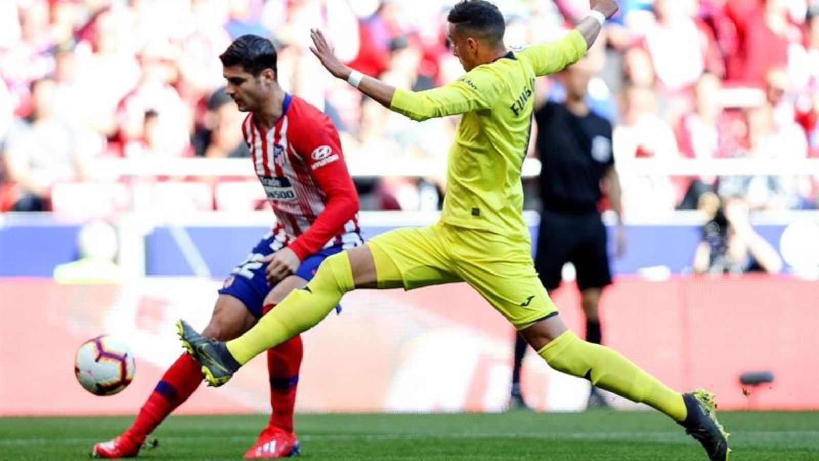 Álvaro Morata marca el primer gol del partit i debuta com a golejador de l’Atlètic