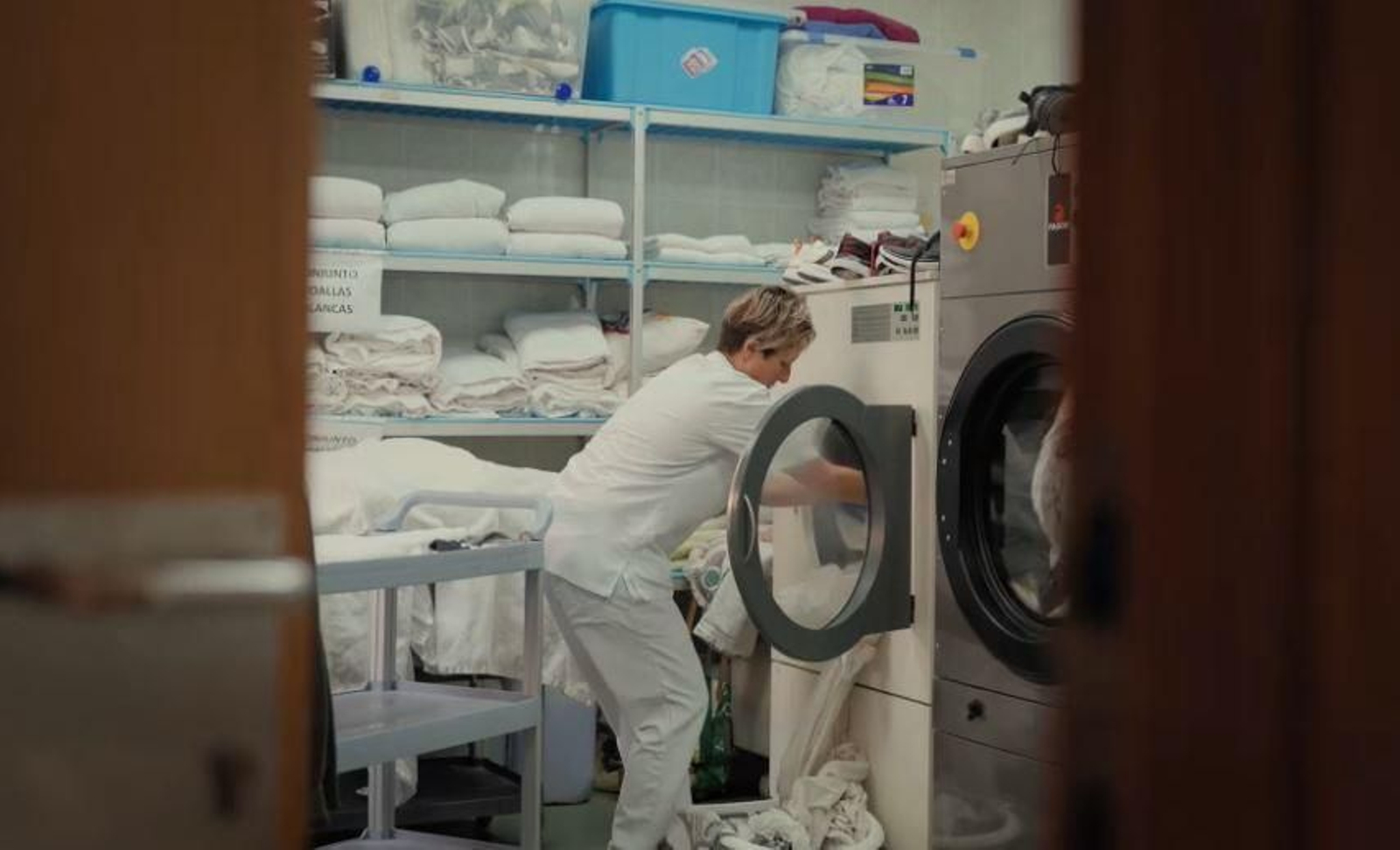 Amparo en una de les seues ocupacions diaries