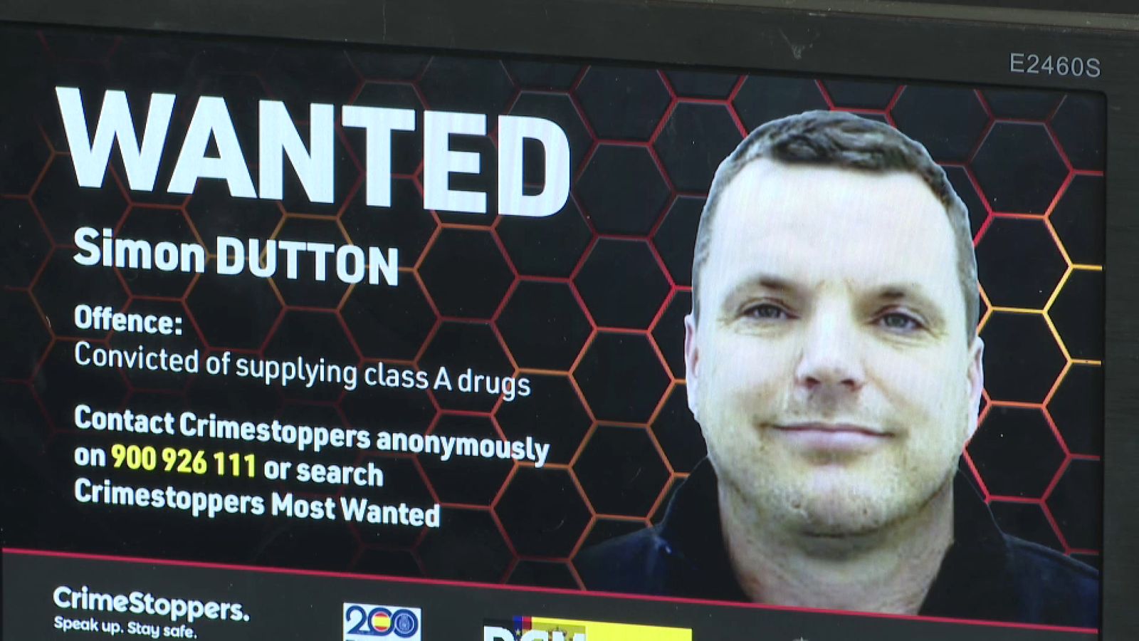 El detingut, Simon Dutton, en la imatge facilitada en la campanya 'Most wanted'