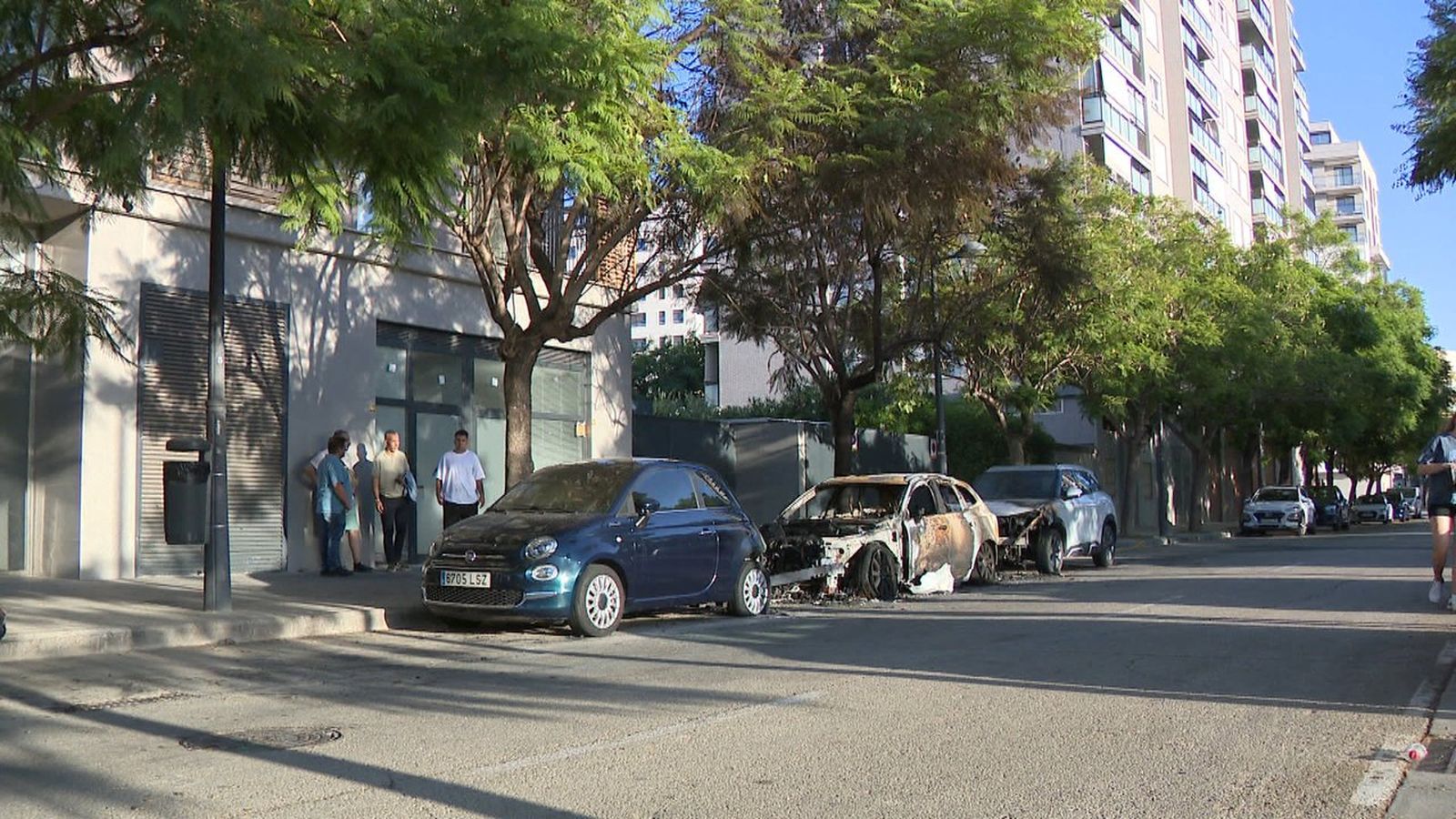 Els vehicles cremats a la nova barriada