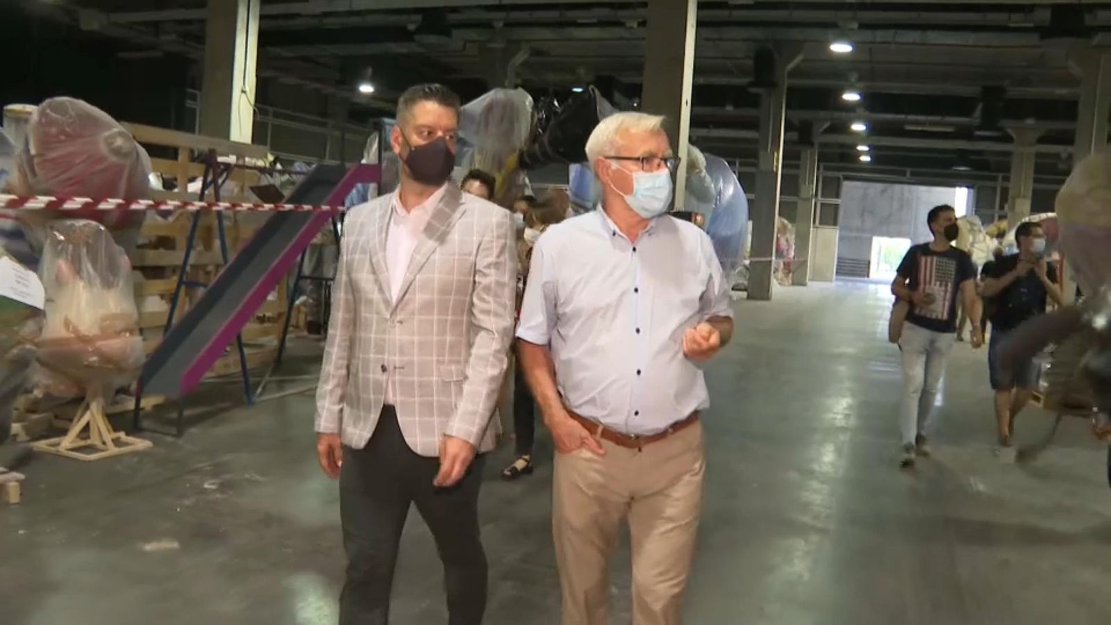Galiana, aquest dijous, durant la visita a Fira València