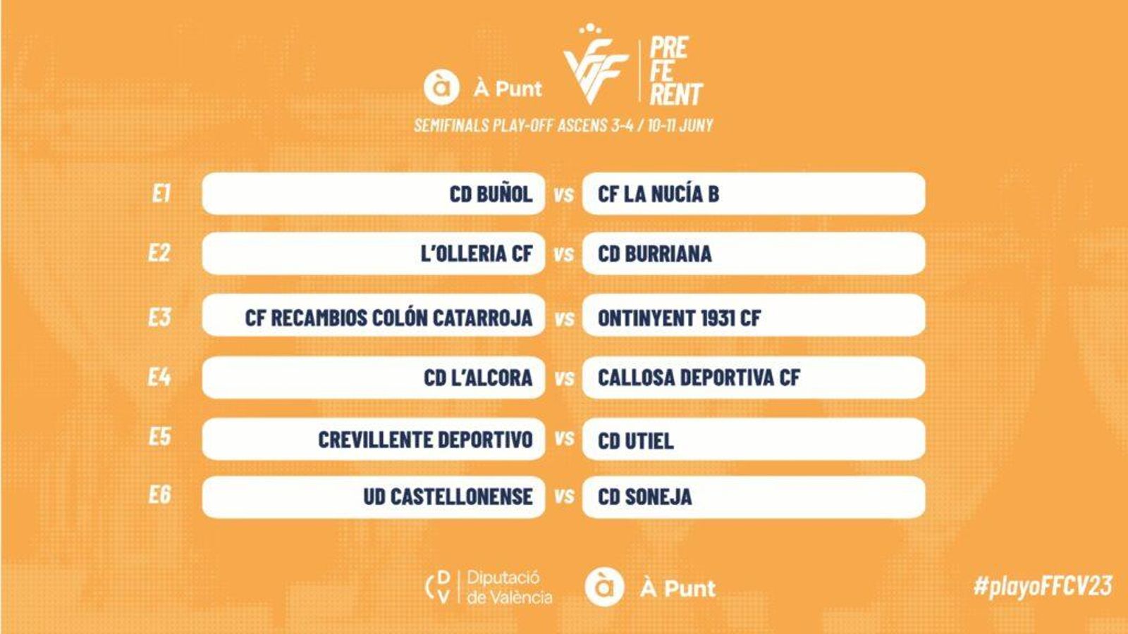 Aquest és el quadre final del play-off d'ascens a Tercera RFEF Aquest és el quadre final del play-off d'ascens a Tercera RFEF
